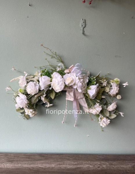 GHIRLANDA NATALIZIA BIANCA, lunghezza 60 cm