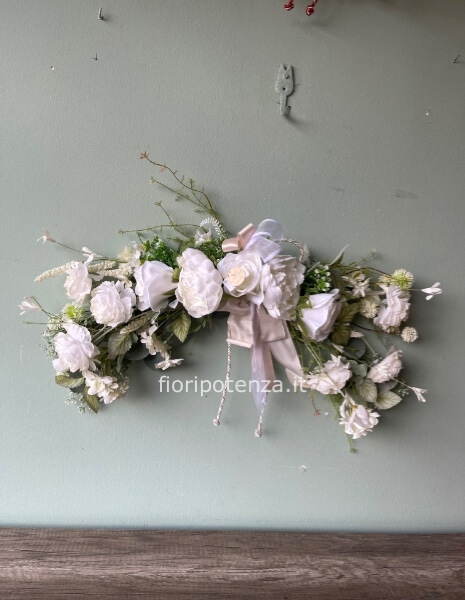 GHIRLANDA ARTIFICIALE BIANCA, lunghezza 60 cm